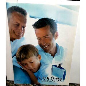 1998 Azzaro Chrome Reflections Of Men Cologne Original Print Ad